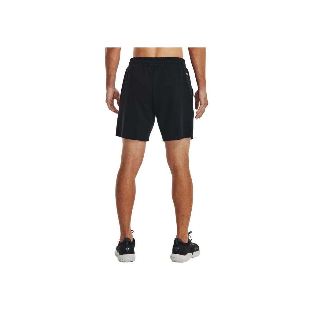 Under Armour Letter Print Lace-Up Training Shorts Men Bottoms Black 1377439-001