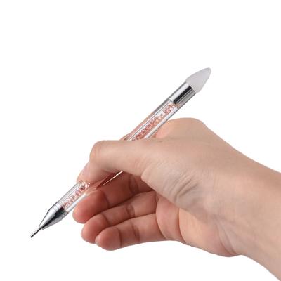 1PC Dual-Ended Nail Rhinestone Picker Silicone Tip Pencil Pick Up Applicator Dual Tips Tip Dotting