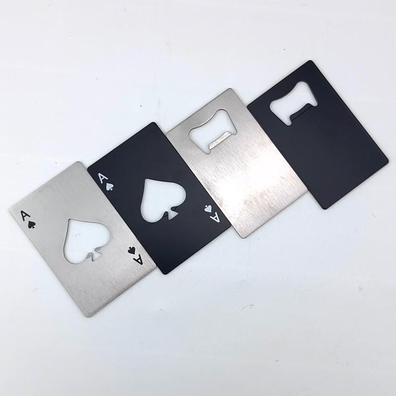 Stainless Steel Ace of Spades Bottle Opener (4-Pack)