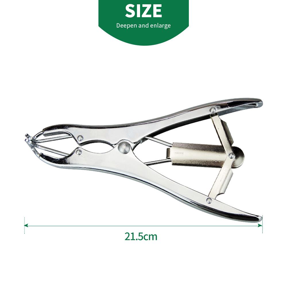 Stainless Steel Sheep Broken Tail Castration Expansion Clamp Pliers And 100 Particulate Rubber Castration Rings Farm Animal