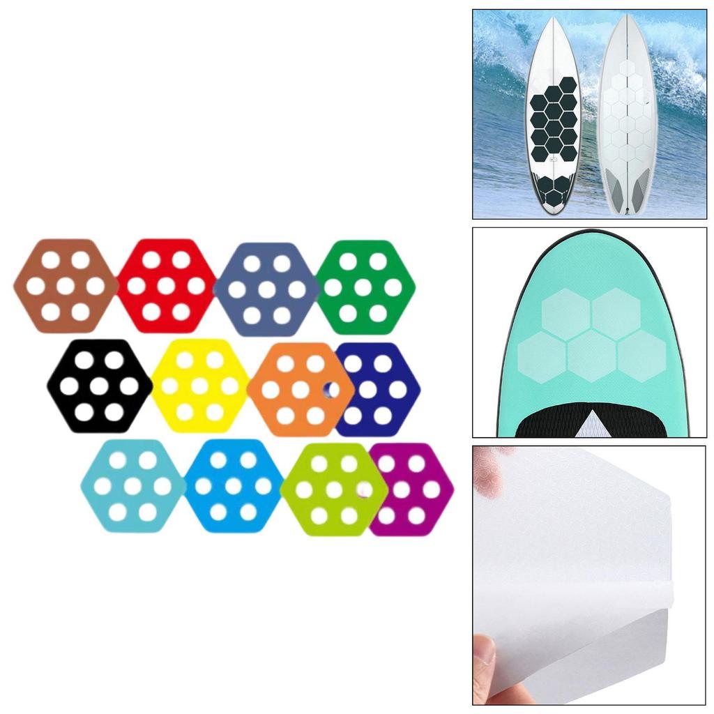 12 Pieces Surfboard Traction Pads for Board Longboard Surf Boards
