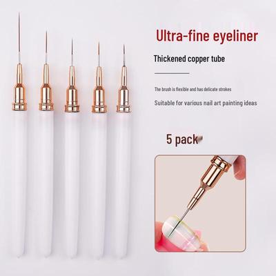 Professional Nail Art Pen Set: High-End Five-Piece Line Drawing & Painting Tools