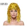PET Glossy Ribbon Wig Colorful Foil Tinsel Wigs Metallic Fancy Party Shiny Cosplay Costume Photo Booth Prop for Adults Women Reflective Hair