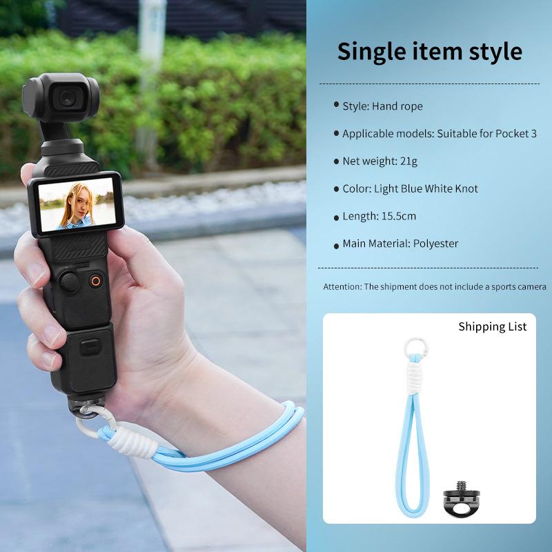 

Lanyard For OSMO Pocket 3/Osmo 360 Wrist Hand Strap Anti-lost With 1/4 Screw Handheld Gimbal Camera Protective Accessories синій