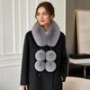 Magnetic Buckle Winter Scarves Thicken Neck Warmer Collar Fashion Furry Scarves  Autumn Winter
