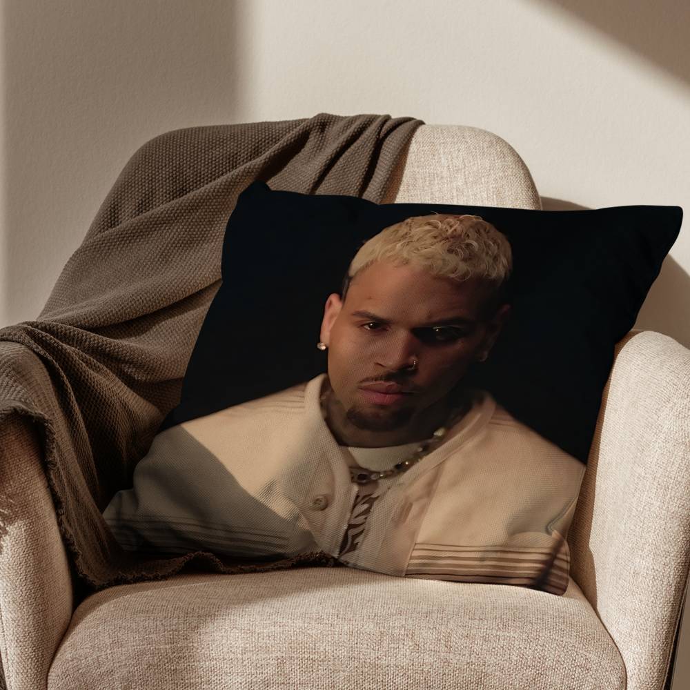 Residuals It Depends Chris Brown Pillow Case Antidustmite Pillowcase Invisible Zipper Silky Short Plush Sofa Cushion Cover