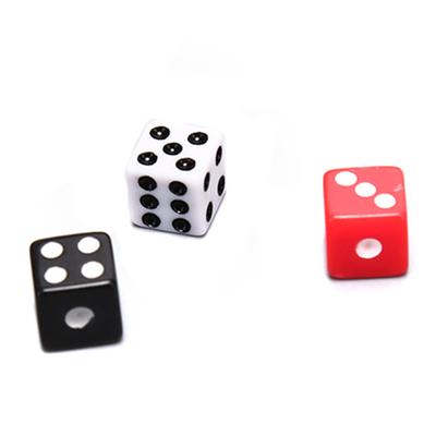 50 Pezzi/Lotto Dadi 8mm acrilico bianco/rosso/nero Dadi da Gioco Standard a Sei Facce Decisore Feste di Compleanno Gioco da Tavolo Spedizione Drop