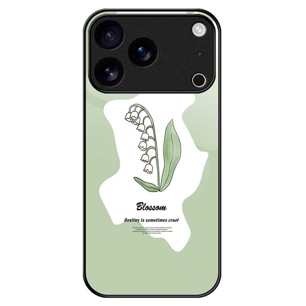 For iPhone 17 Pro Max Case Anti Drop TPU PC Tempered Glass Pattern Printing Phone Back Cover