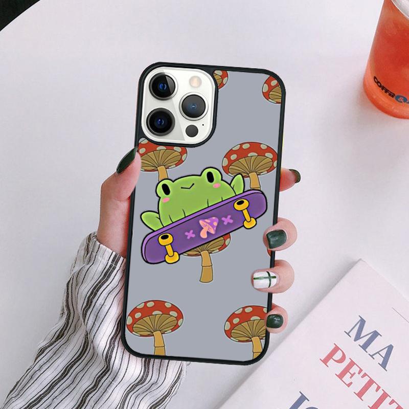 Mushroom Frog Phone Case Shell For iPhone 17 Air Plus Max Cover For iPhone 17 Air 14 13 12 16Pro Max 15 11