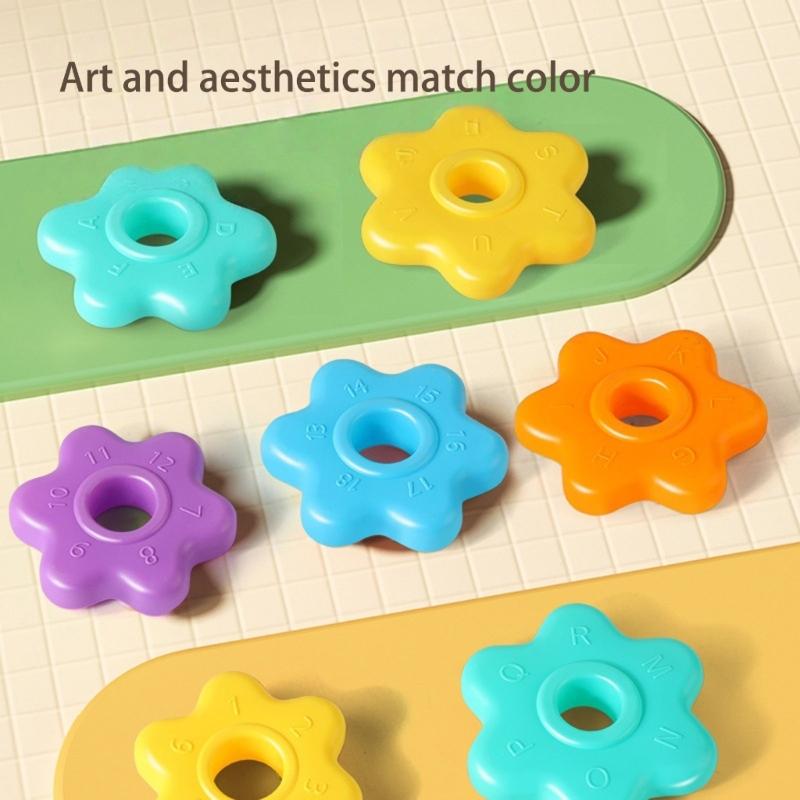 Interactive Rotating Stacking Tower Educational Toy for Toddler Motor Skill Building Colorful Color Sorting Activity Game