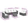 Vidaxl 9-Cz. Gartenmöbel-Set mit Kissen, Beige, Polyrattan