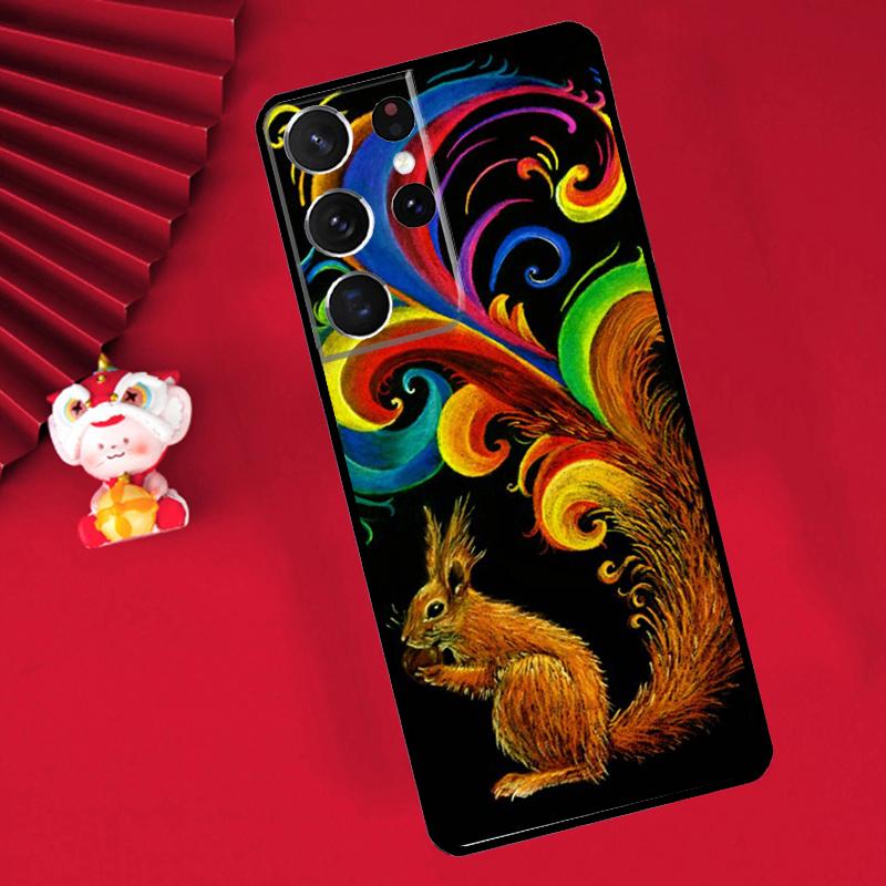 Cartoon Animal Squirrel Case For Samsung Galaxy S24 S26 Ultra S21 S22 S20 S23 S25 Ultra Plus S10 S25 FE Cover Funda