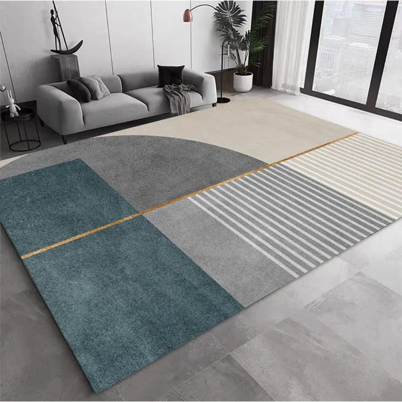 Modern Geometric Dirt Resistant Carpet Large Living Room Rug Simple Light Luxury Bedroom Carpet All Spread