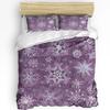 Winter Bedding Set For Bedroom Bed Home Cute Penguins Hand Drawn Style Set Merry Christma Duvet Cover Quilt Cover And Pillowcase