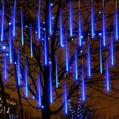 Yousheng Lot de 8 lumières de pluie de météores haute luminosité à économie d'énergie, étanches, pour extérieur, lumières de Noël, décorations de fête
