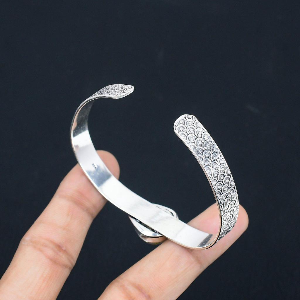 Natural Golden Rutile Gemstone 925 Sterling Silver Bangle Adjustable For Girls
