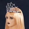 Glitter Powder Spiderwebs Crown Hairband Party Accessories Headband for Halloween Party Masquerade Dress Up Hair Decors