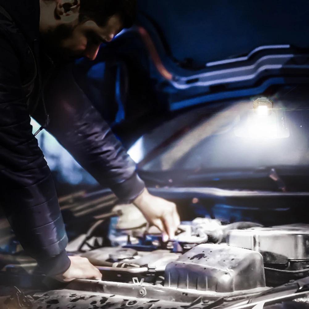 COB LED Arbeitslicht Wasserdichte Inspektionslampe mit Magnetfuß Notlicht Wiederaufladbar für Autoreparatur Notwerkstatt