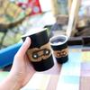 Portabicchieri in Pelle PU e Sughero Protezione Mano Copertura Isolante Manicotto Regolabile per Tazza da Caffè Riutilizzabile per Caffè Tè Bevande Calde Fredde