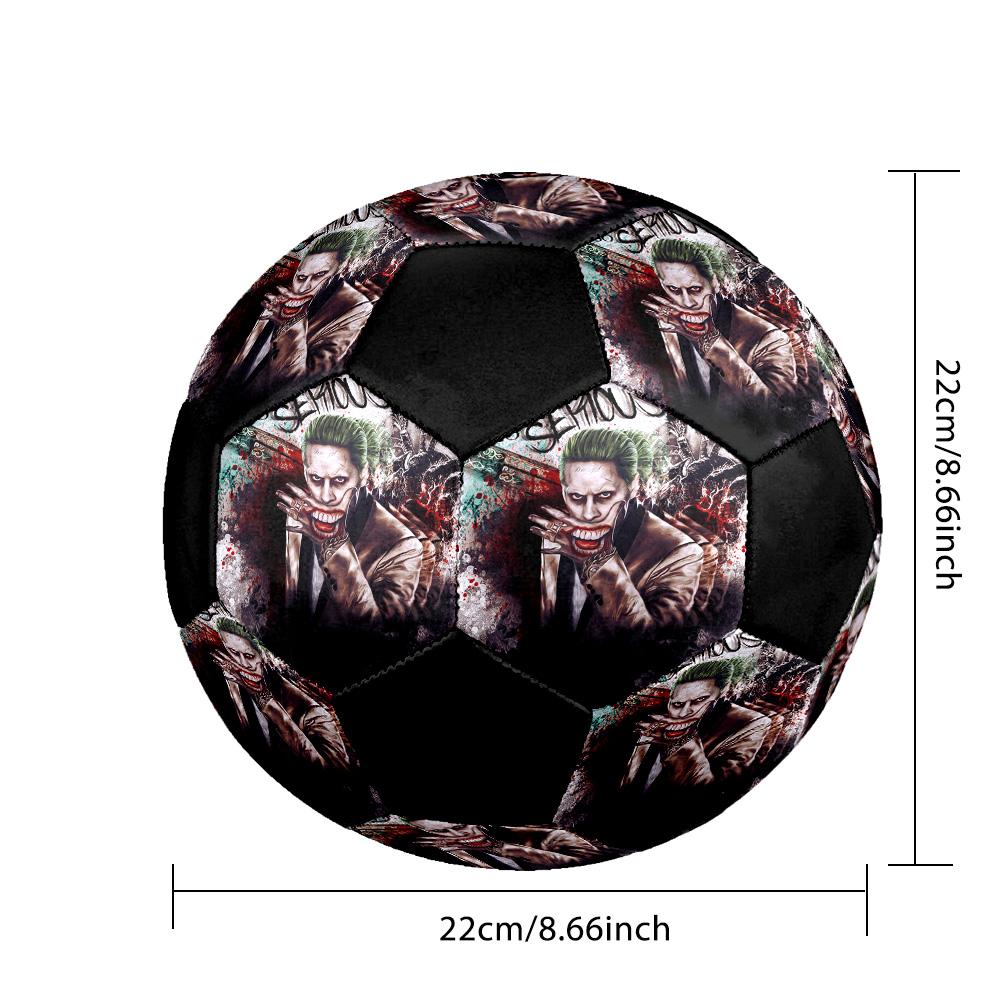 Joker Clown Indoor Soccer Ball Colorful All Ages Size 5 Machine Stitched PVC Competition Ready Durable High-Bounce
