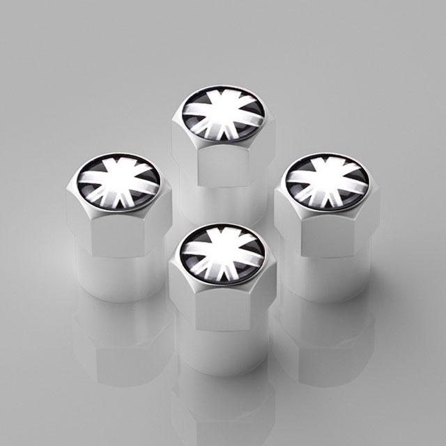 4Pcs/Set Car Tire Valve Caps Wheel Valve Cap Auto Tyre Air Valve Stem Caps Dust Cover for F1 UK Flag Car Vehicles Styling