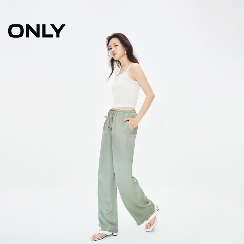 ONLY Women's 2024 Summer High-Waist Straight-Leg Casual Pants