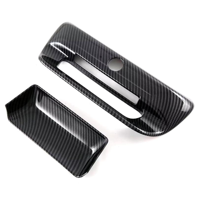For Dodge Ram 1500 TRX  2024 Rear Trunk Tailgate Door Handle Cover Trim Car Exterior Parts Accessories ABS Carbon Fiber Carbon Fiber Pattern