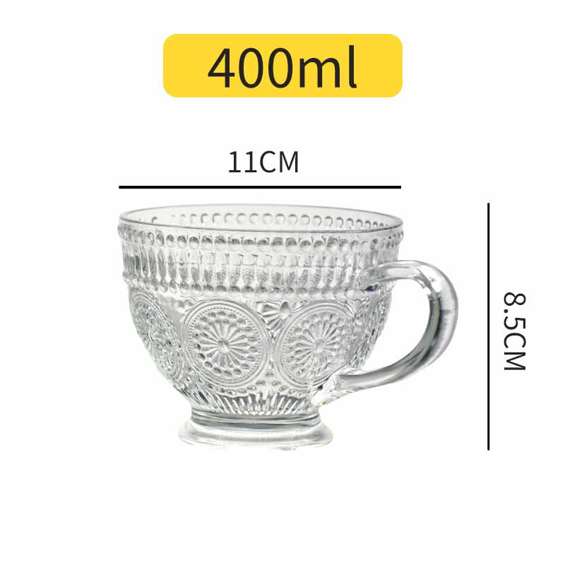 Retro High-Value Drinking Cup, Breakfast Milk Cup, Cold Extraction, Coffee Cup, Relief