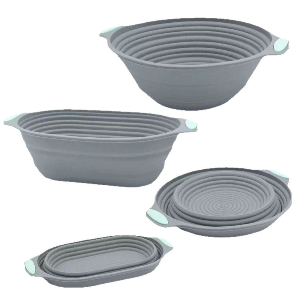 Foldable Bread Proofing Baskets Silicone Fermentation Container  Baking Tool Supplies