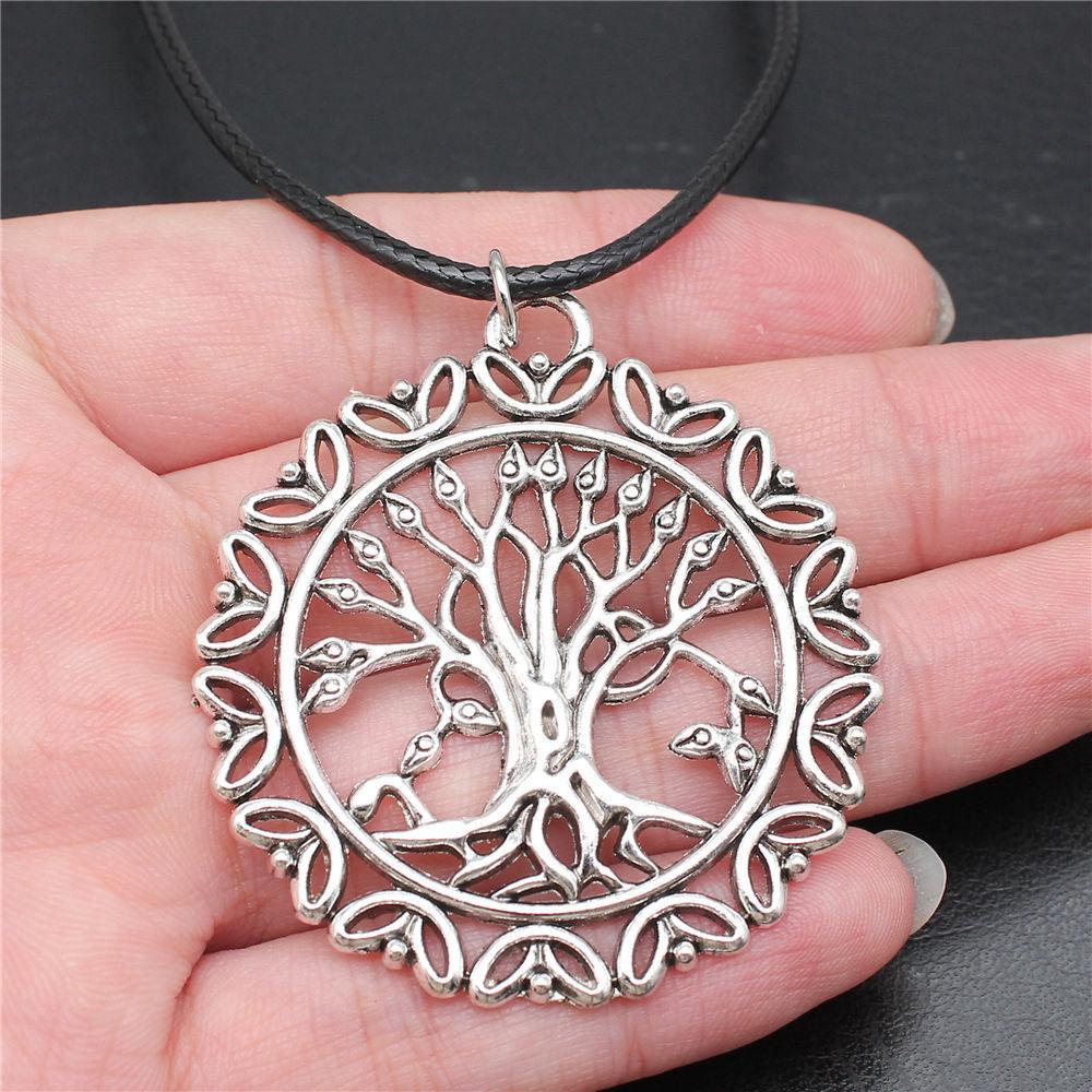 Tree of Life Nature Growth Pendant Antique Bronze Metal Daughter Choker Necklace Trendy Gift