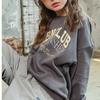 Olivan Lattering Logo Sweatshirt Anthrazit