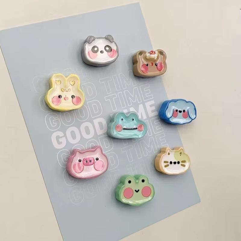 8 Pièces Mignon Mini Animal Avatar Résine Aimant de Réfrigérateur Aimant Fixe Pos Aimant Mignon Aimant Panda Grenouille