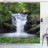 3D Nature Landscape Waterfall Scenery Waterproof Shower Curtain Bathroom Products Creative Polyester Bath Curtain With 12 Hooks