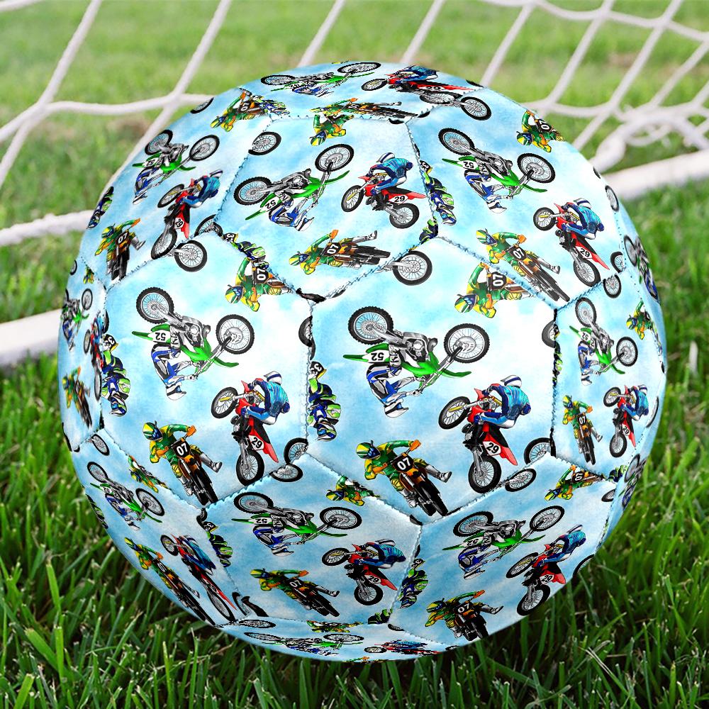Off Road Motorcycles Theme Size 5 Soccer Ball, Suitable for Both Indoor and Outdoor Matches, a Gift Suitable for Everyone.
