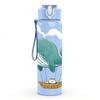 1PC Whale Floating Sky Cartoon Print 750ml Color Plastic Sports Water Bottle Leakproof Flip Straw Lid Suitable for Sports Office Home Use