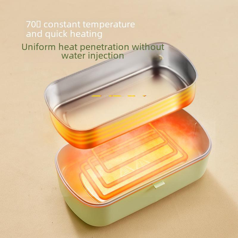 Mini Insulated Heated Lunch Box for Office - Portable, Plug-In, No Water Needed