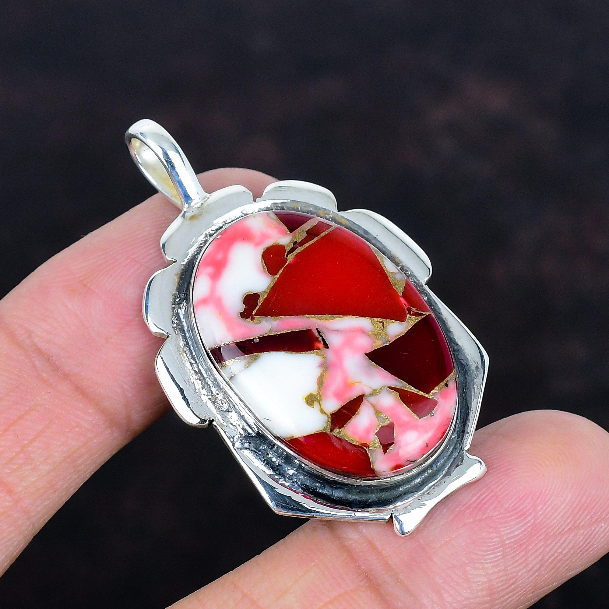 

Kingman red mohave copper turquoise pendant brand new jewelry gemstone pendant 925 sterling silver pendant handmade jewelry engagement gifts