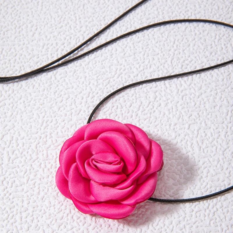 Simple Flowers Neckband Bracelet Lace Up Chokers Jewelry Temperament Neck Chain Elegant Clavicle Chain Necklace Jewelry