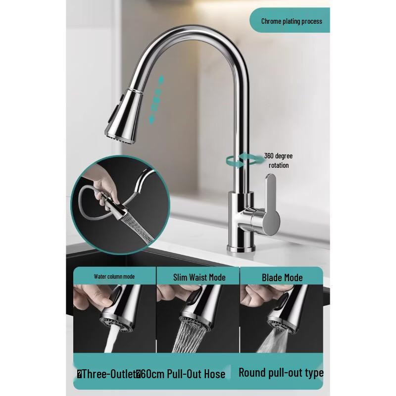 Shiaosen Kitchen Pull-Out Faucet