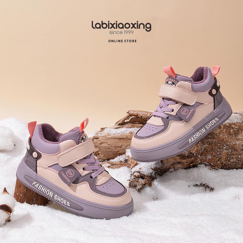 

Теплые зимние хлопковые кроссовки в корейском стиле для мальчиков и девочек (Возраст 6-12 лет) 33