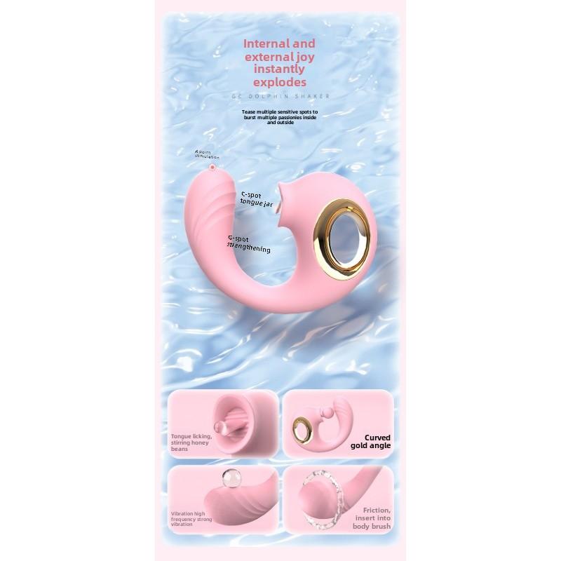 Dolphins Vibrator Female Tongue Licking Sucking G-spot Seconds Tide Massage Masturbator Adult Sex Products
