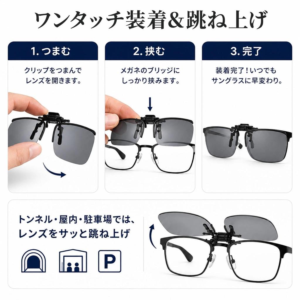 Photochromic Polarized Lenses for UV400 Day Night for Dark Green [MXXORRA] Sunglasses, Clip-on Driving, Flip-up Type, Protection, & Use,