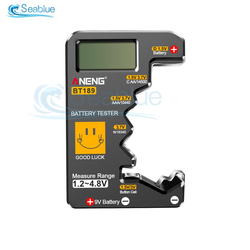 BT189 Мини-тестер батарей 9В AAAAA Мизинчиковые батарейки Универсальный бытовой ЖК-цифровой дисплей Тестер батарей Детектор Power Bank