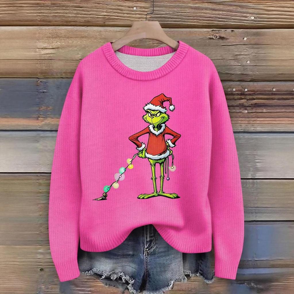 Women's Fashion Casual Long Sleeve Neck Sweater Pullover Top