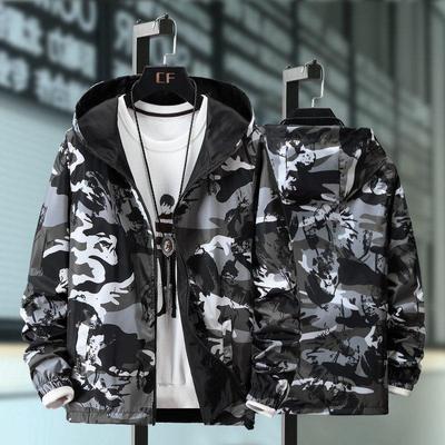 Plus Größe Herbst Beide Seiten Camouflage Kleidung Jacke Männer Mode Mantel Outwear Männlich Windjacke