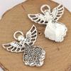 18/48Pcs/Lot Silvery Angel Pendants for Handmade DIY Earrings Necklaces Bracelets Decorative Jewelry Making Materials