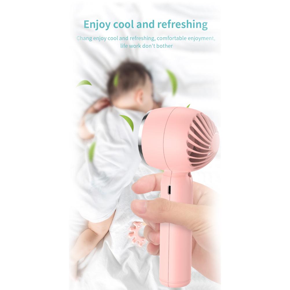 Handheld Fan Portable Rechargeable Mini Fan  Desk Table Fan with Base for Summer Indoor Outdoor Camping