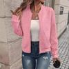 Women's Fashion Casual Solid Color Print Long Sleeve Jacket Autumn Winter Spring Coat Outerwear