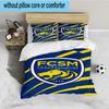 3PCS Fcsm Football Club Emblem Bedding set,Ideal for1pc Duvet Cover And 2pcs Pillowcases Perfect for Christmas gift,Ideal for Bedroom, Dormitory