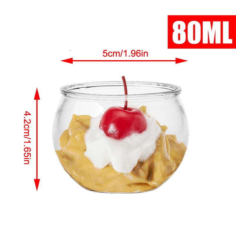 Einweg-Dessertbecher, rund, Pudding, Mousse, Eiscreme, transparent, Dessertbecher, Party, Urlaub, Hochzeit, Dekoration, Geschirr
